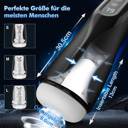 LCD Display Elektrisch Masturbator Penis Trainer Vibrator mit 9 Saugmodi 9 Vibrationsmodi