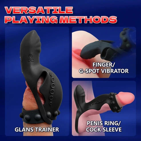 4 IN 1 Penisring Extender Stimulator Massagegerät mit 10 Intensiven Vibrationsmodi