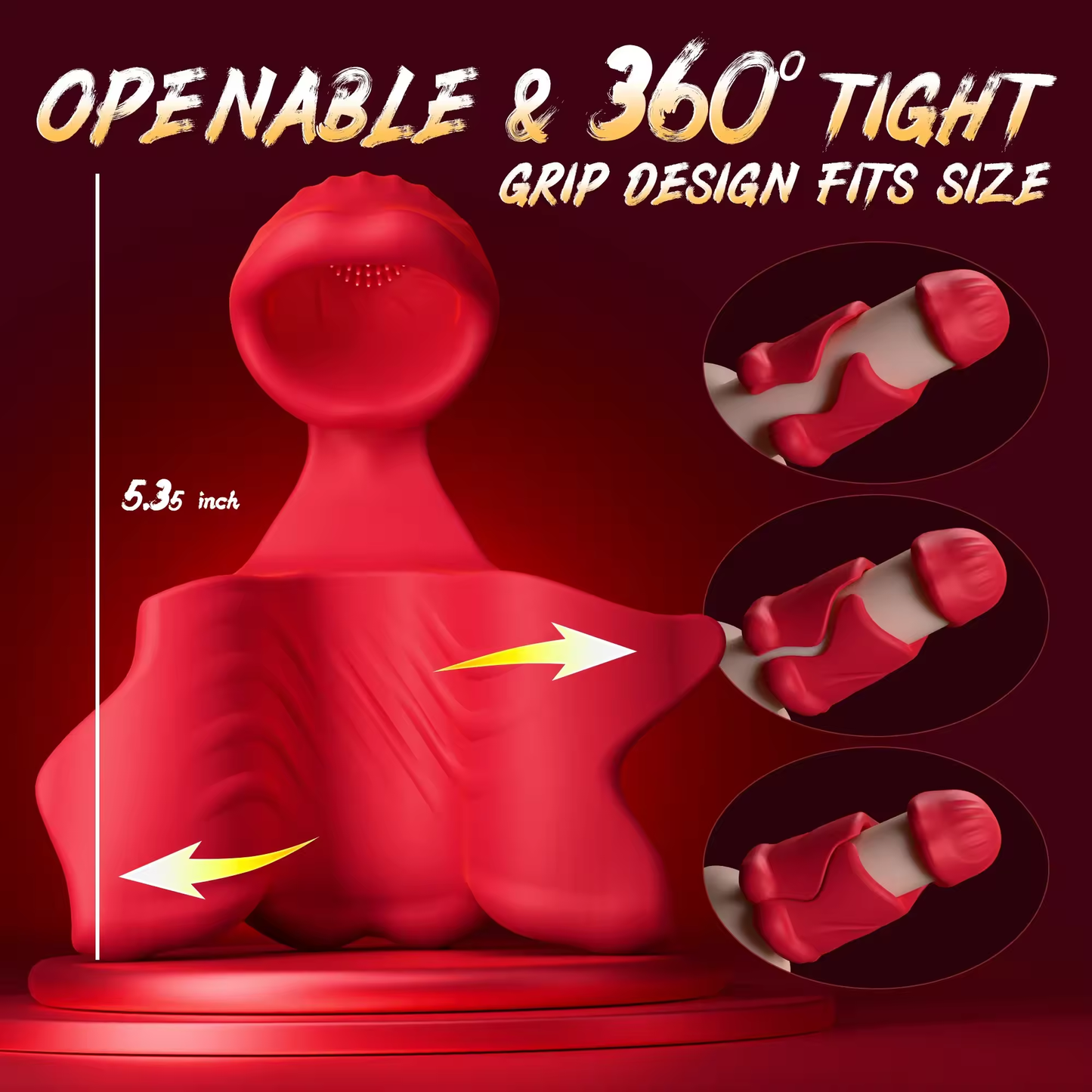 360° Full-Surround Penistrainer Stroker Blowjob Masturbator mit 9 Vibrationsmodi