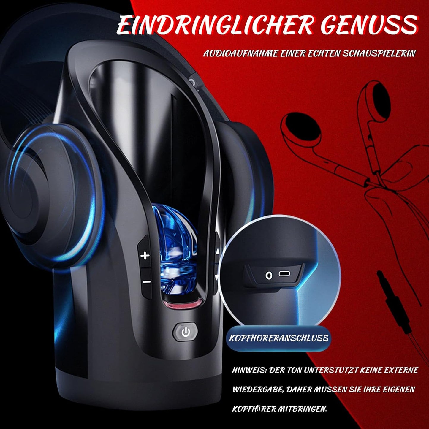 Cannon King Mini Elektrischer Masturbator Cup mit 10 Stoßmodi und 10 Geschwindigkeitsstufen