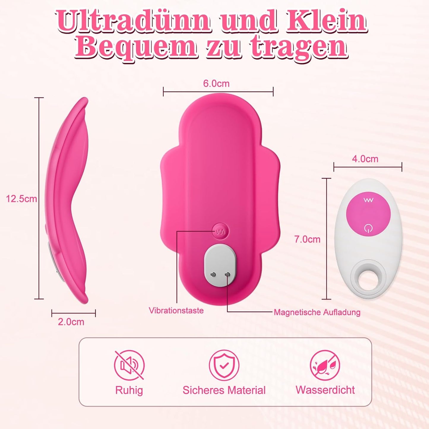 Tragbare Mini Vibrator Klitoris Stimulator mit 11+5 Vibrationsmodi