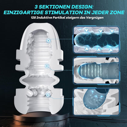 Automatisches Masturbator Stroker Blowjob mit 9 Saug Stoß und Vibrationsmodi