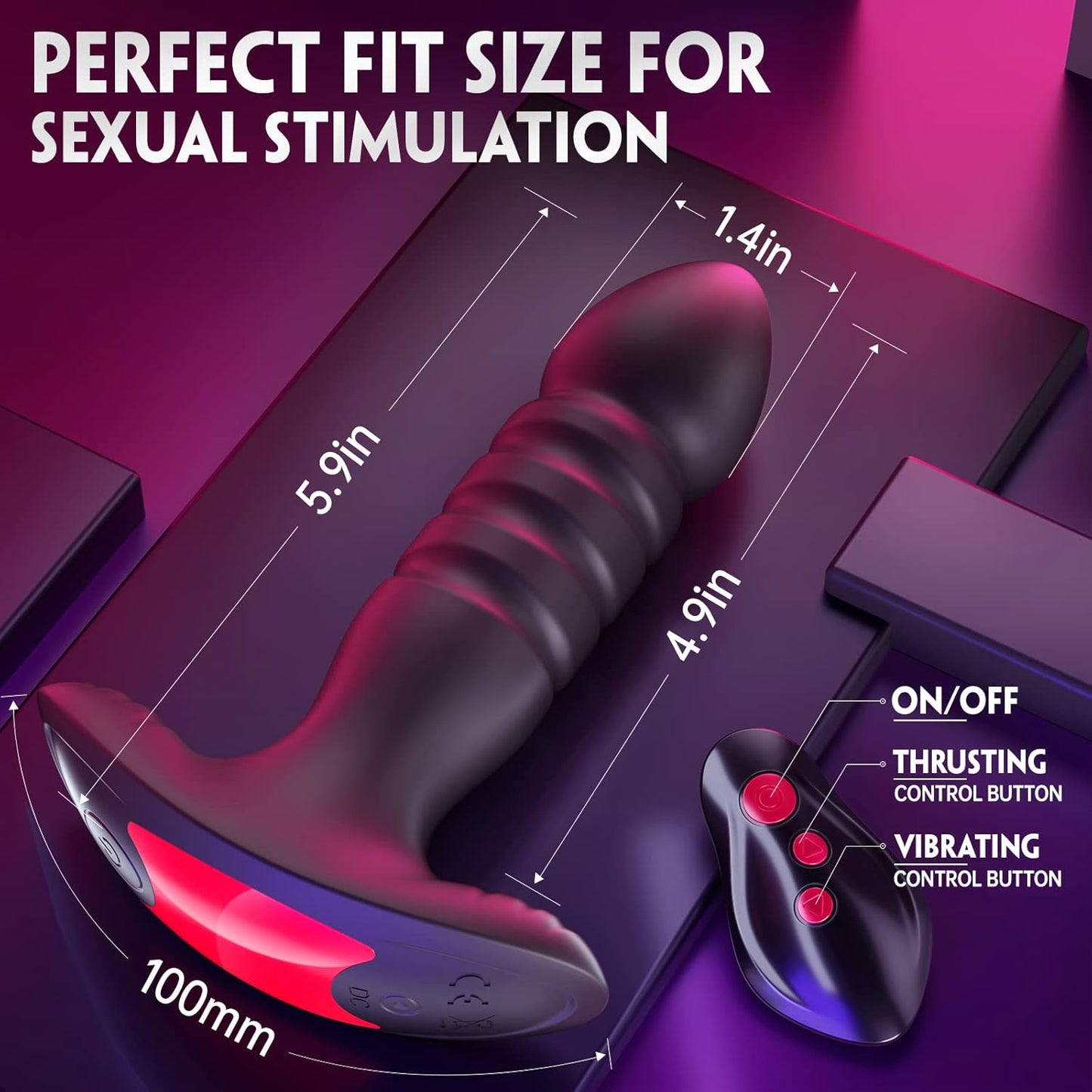 Analvibrator Prostata Massagegerät Stimulator mit 7 Stoß und Vibrationsmodi
