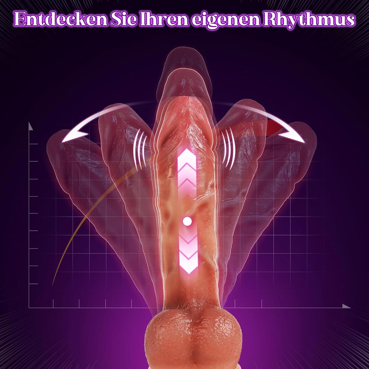 KI-interaktiven Dildo Vibrator Analvibratoren mit 9 Stoßfunktions
