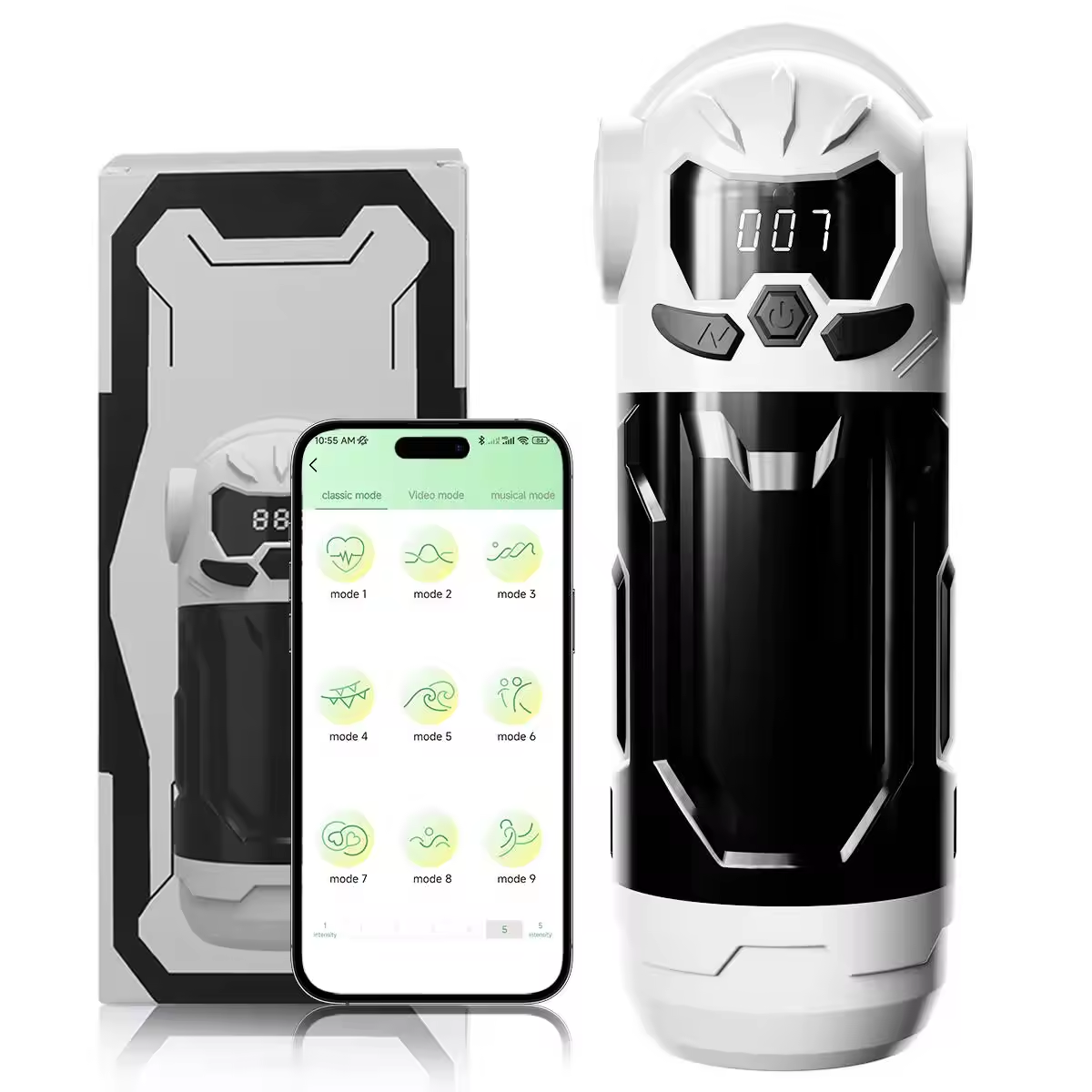 Automatischer Masturbator Stroker Blowjob mit 9 Stoß & 9 Vibrations & 4 Saugmodi