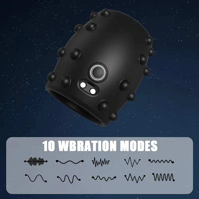 Penistrainer Cockring Vibrator Stimulator Penishülle mit 10 Vibrationsmodi