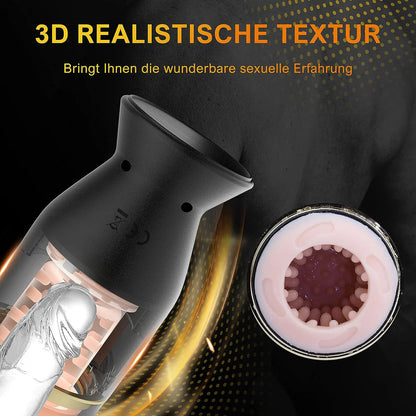 Elektrischer Masturbator Penis Trainer Stroker Blowjob mit 6 Rotations Massagefunktion