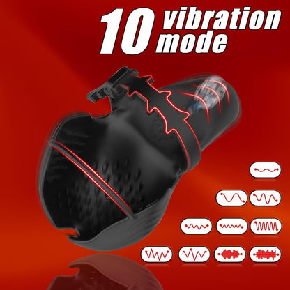 App-Steuerung Hodenstimulator Trainer Penisring Vibrator mit 10 Vibrationsmodi