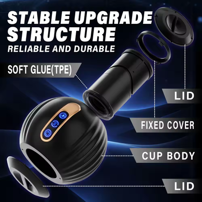 Elektrischer Penistrainer Vibrator Masturbator mit 8 Rotationsmodi und Stoßfunktion