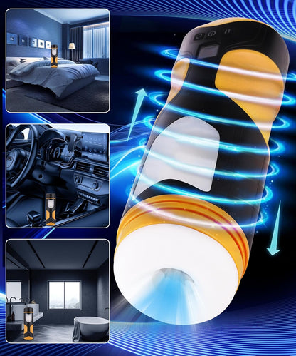 APP-Steuerung Elektrisches Masturbator Penis Stroker mit 8 Modi & Teleskopfunktion & Rotierender