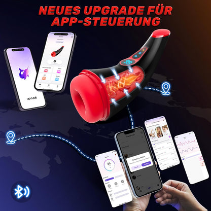 Elektrischer Masturbator Stroker Blowjob mit 9 Saugmodus & 9 Vibrationsmodi