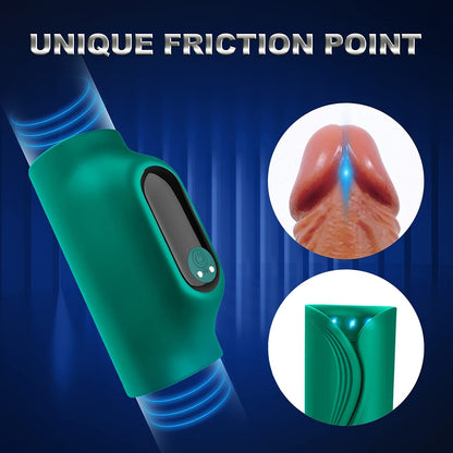 Freihändiger Penistrainer Eichelvibrator Massager Masturbator mit 9 Pulsationsmodi