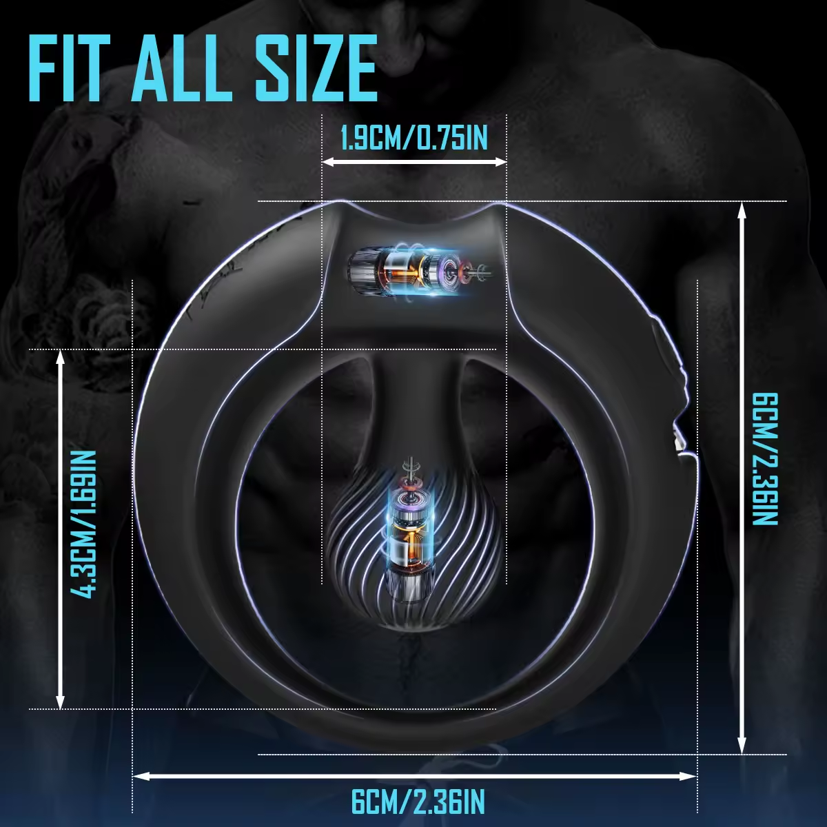 360° Flexibler Ball Penistrainer Cockring Stimulator Masturbatoren mit 9 Vibrationsmodi