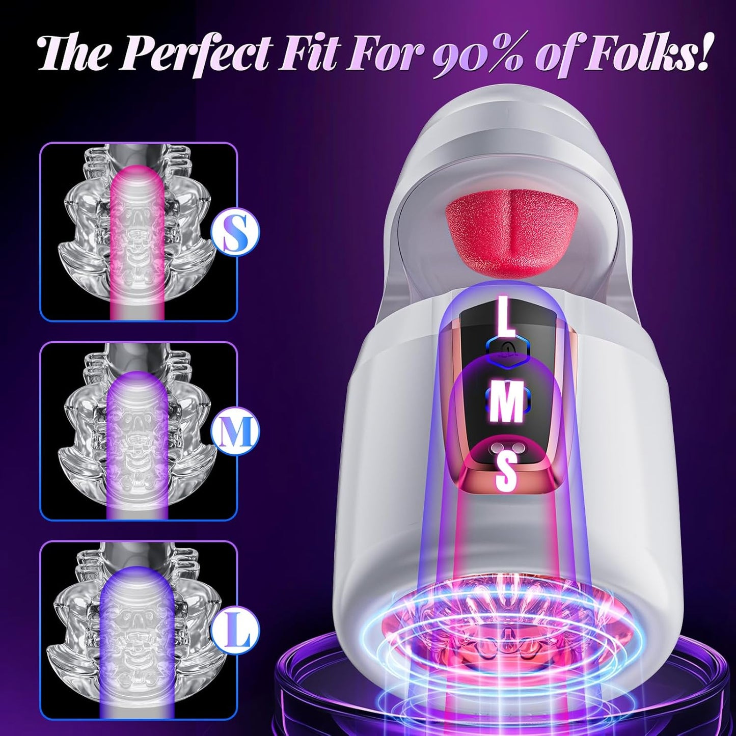 Elektrischer Masturbator Penistrainer Blowjob Stroker mit 10 Stoß und 10 Leckmodi