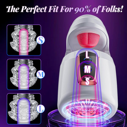 Elektrischer Masturbator Penistrainer Blowjob Stroker mit 10 Stoß und 10 Leckmodi
