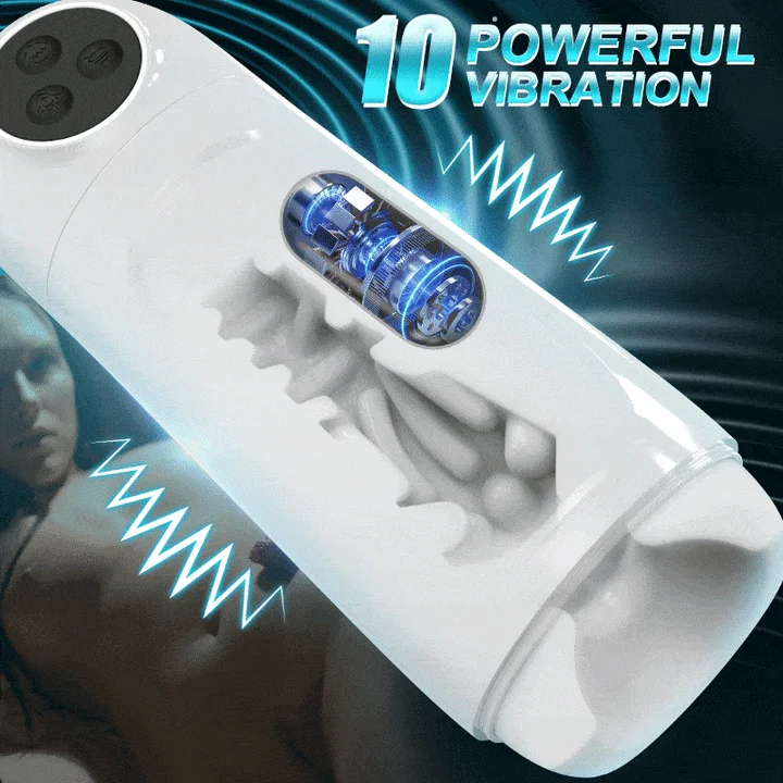 Automatischer Masturbator Penispumpe Blowjob mit 10 Saug und Vibrationsmodi