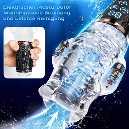 Hochfrequenz Elektrischer Masturbator Penis Trainer mit 9 Vibration und 9 Saugmodi