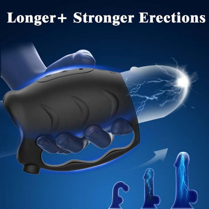 3 IN 1 Penistrainer Vibrator Stroker Masturbatoren mit 10 Vibrationsmodi & Anal Plug