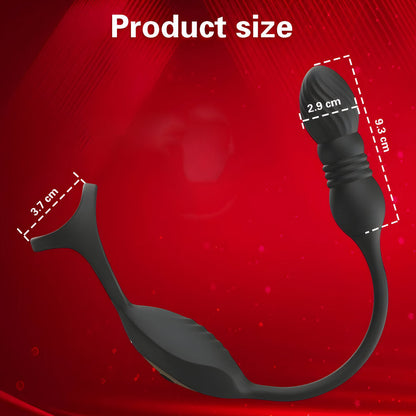 4 IN 1 Analvibrator Dildo Penisring Prostata Stimulator mit 9 Vibrationsmodi