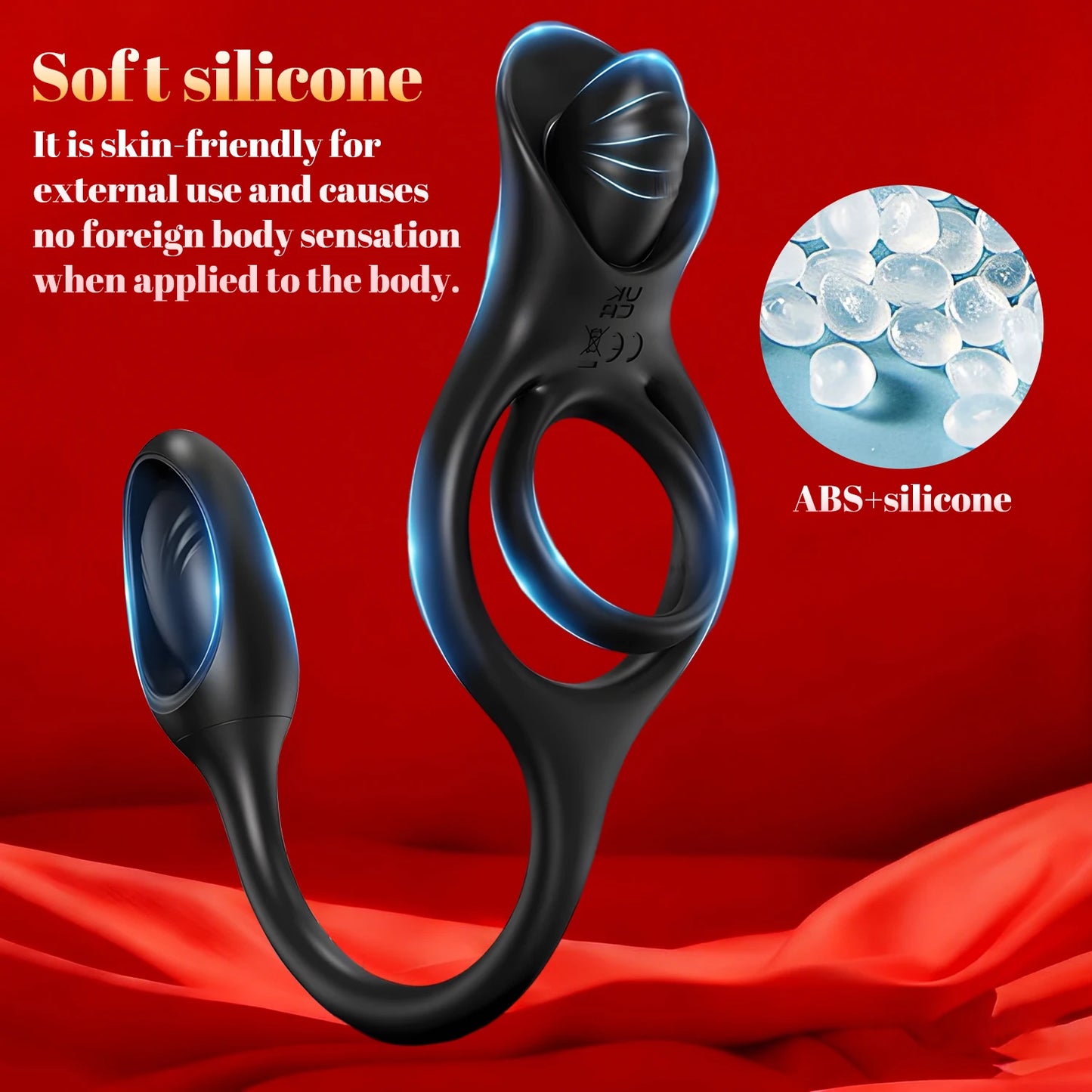 Drahtlose Steuerung Sperm Lock Ring Vibrierende Prostata-massagegerät mit 9 Vibrations