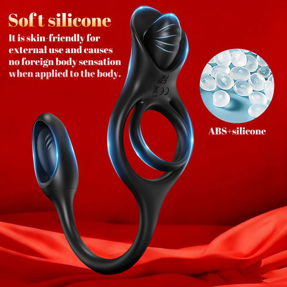 Drahtlose Steuerung Sperm Lock Ring Vibrierende Prostata-massagegerät mit 9 Vibrations