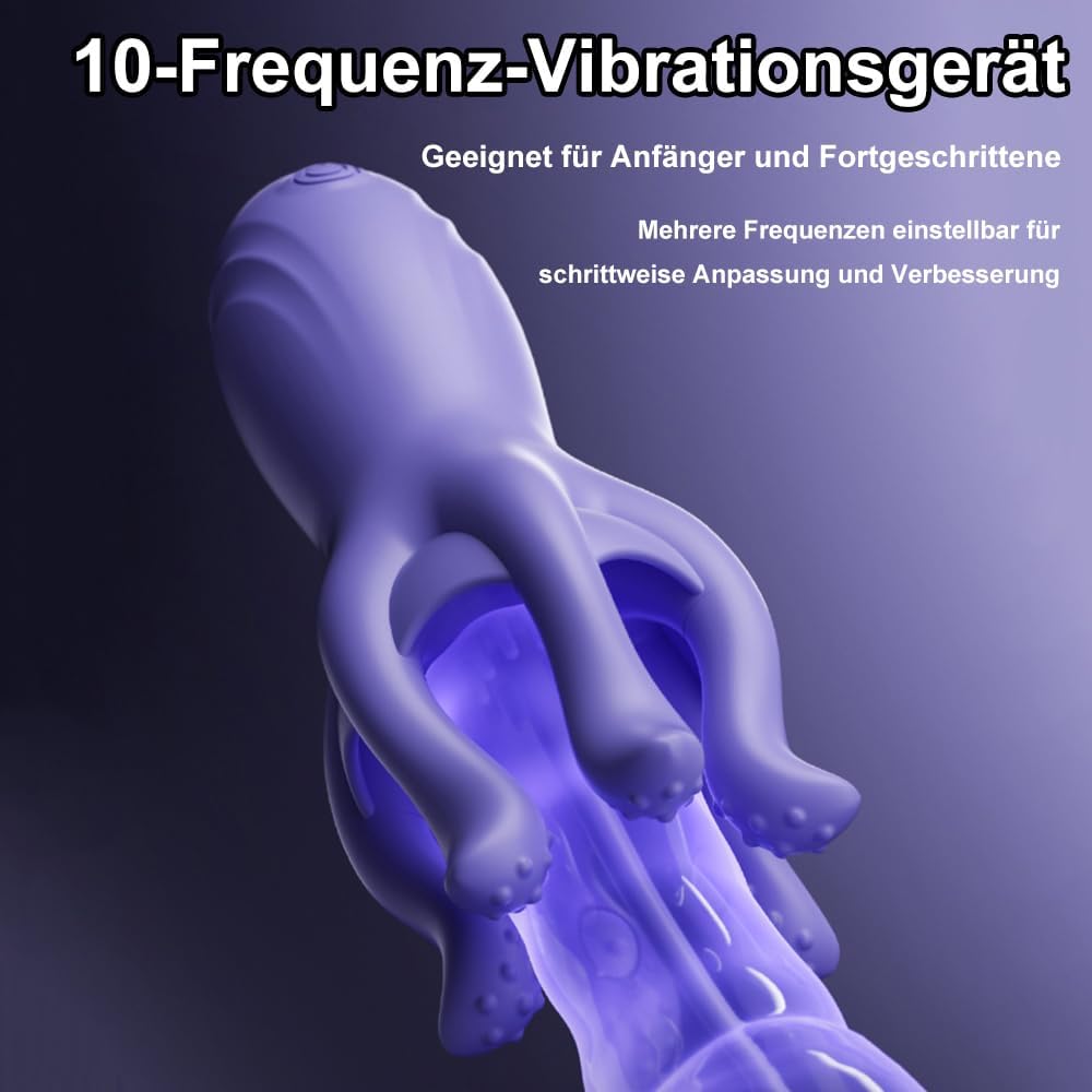 2 IN 1 Eichelvibrator Prostata Stimulation Penis Vibrator  Dilatatoren mit 10 Vibrationmodi