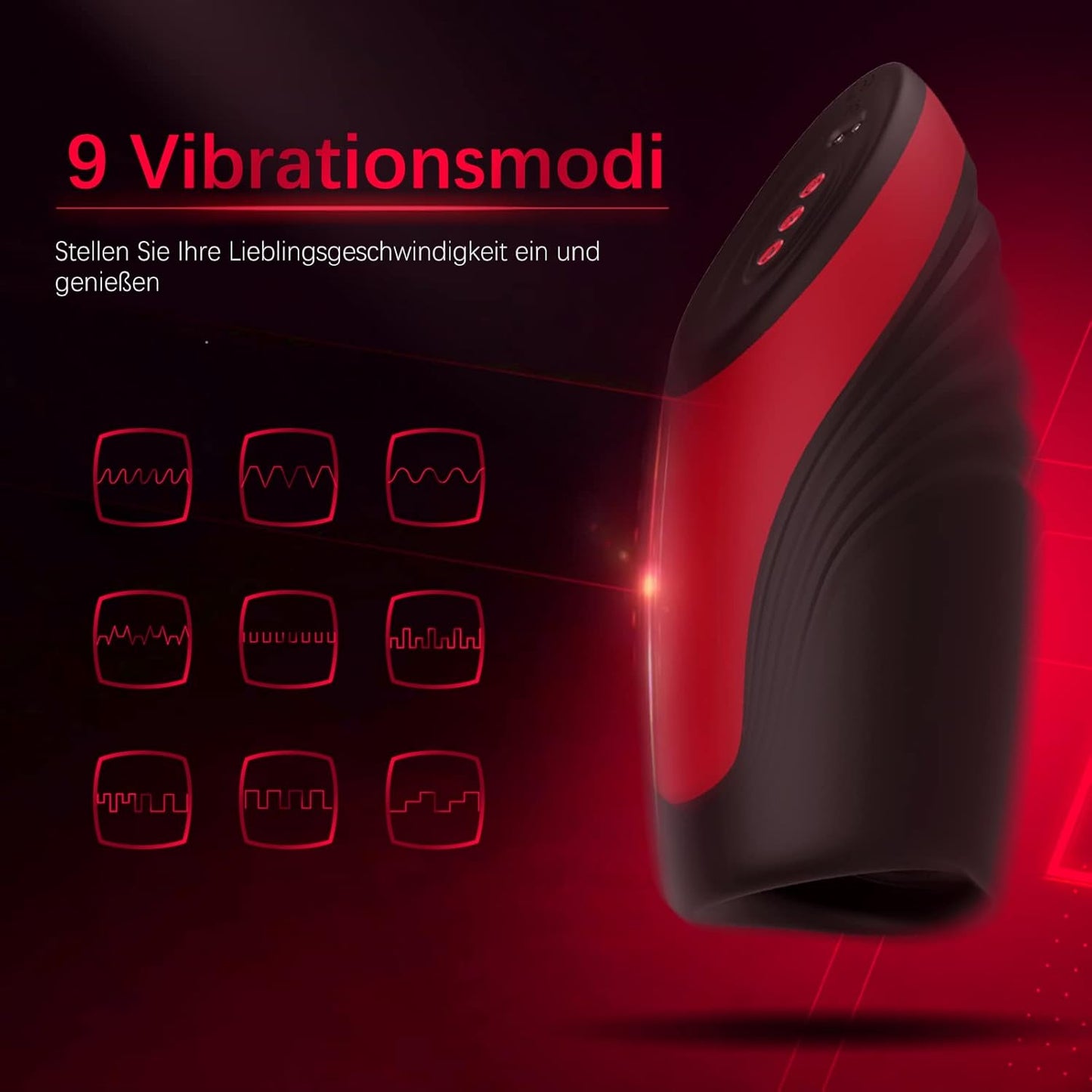 Elektrischer Penis Trainer Vibrator Stroker mit Heizungfunktion & 6 Saugmodi & 9 Vibrationsmodi