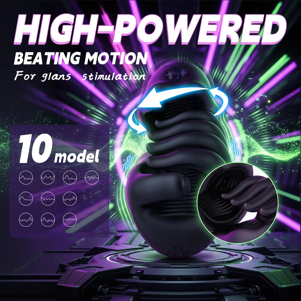 Eichel-Trainer Penis Vibrator Stimulator Masturbator mit 10 Vibrationsmodi & Twist & Rub