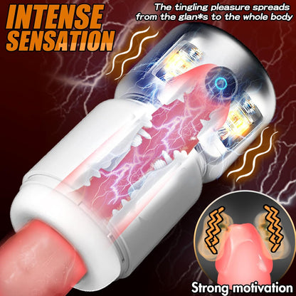 Abnehmbarer DIY Masturbator Penispumpe Pocket Pussy Stroker mit 9 Vibrationsfunktionen