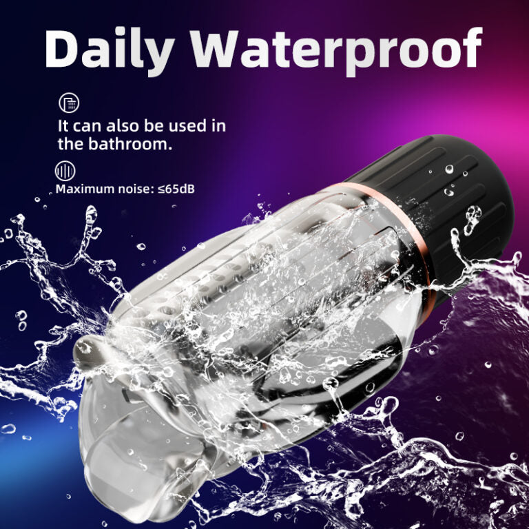 3 IN 1 Penistrainer Vibrator Masturbator mit 10 Vibrations & Leck & Heizmodi