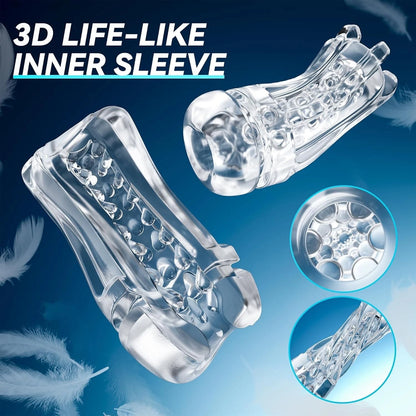Elektrischer Masturbator Penisstimulator Vibrator mit 7 Vibrations und 3 Saugmodi