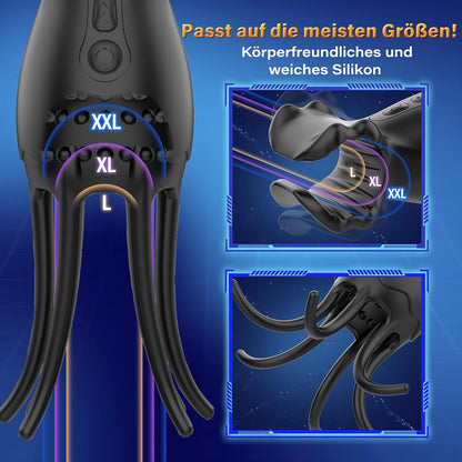 Penis Trainer Vibrator Eichel Stimulator Oralsex Masturbieren mit 9 Modi