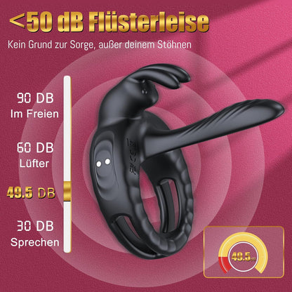 4 IN 1 Penistrainer Cock Ring Vibrator Sextoysets mit 10 Vibrationsmodi