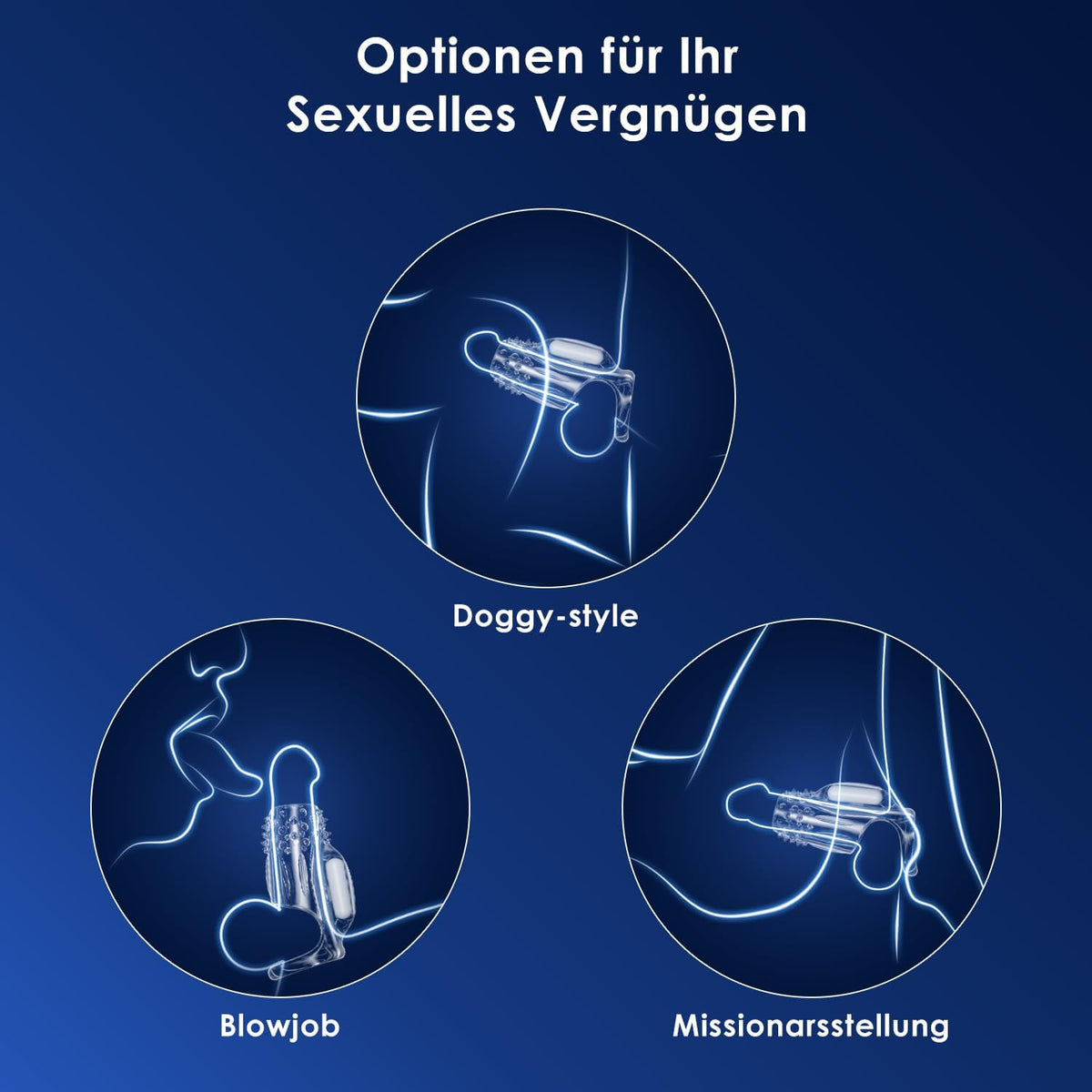 Transparente Penishülle Vibrator Cock Ring Penisvergrößerung mit 10 Vibrationsmodi