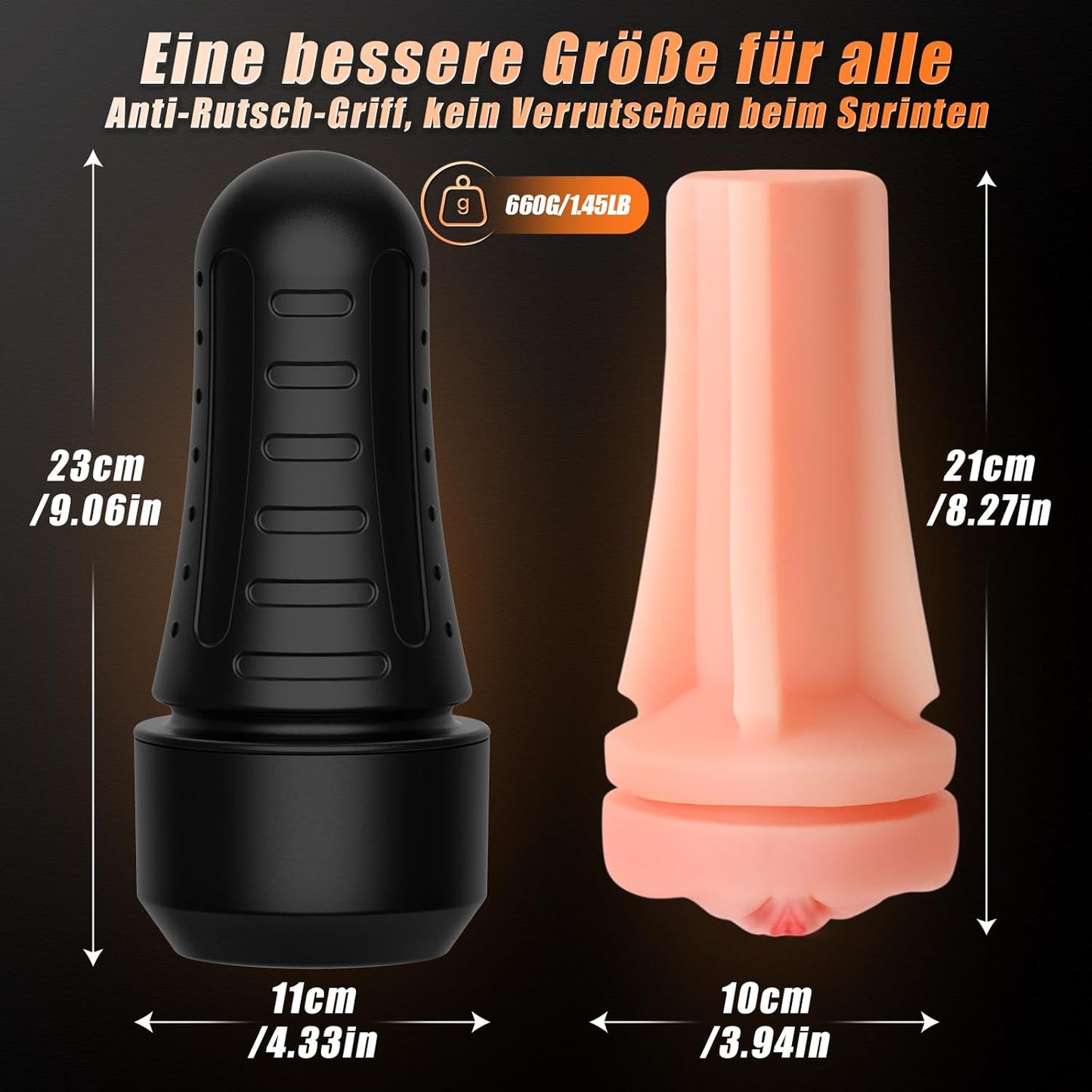 Verlängert & Verstärkt Realistisch Masturbator Tasche Muschi Stroker Blowjob