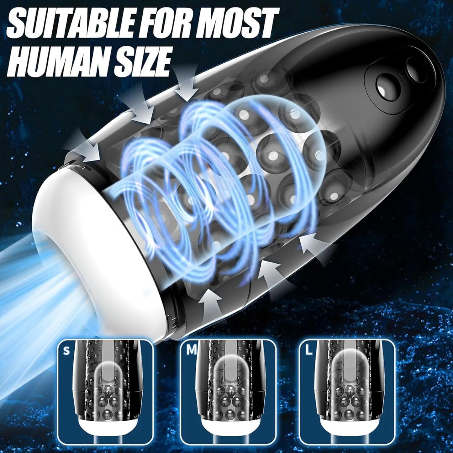 Automatischer Masturbator Penis Stroke Blowjob mit 9 Vibrations und 9 Saugmodi
