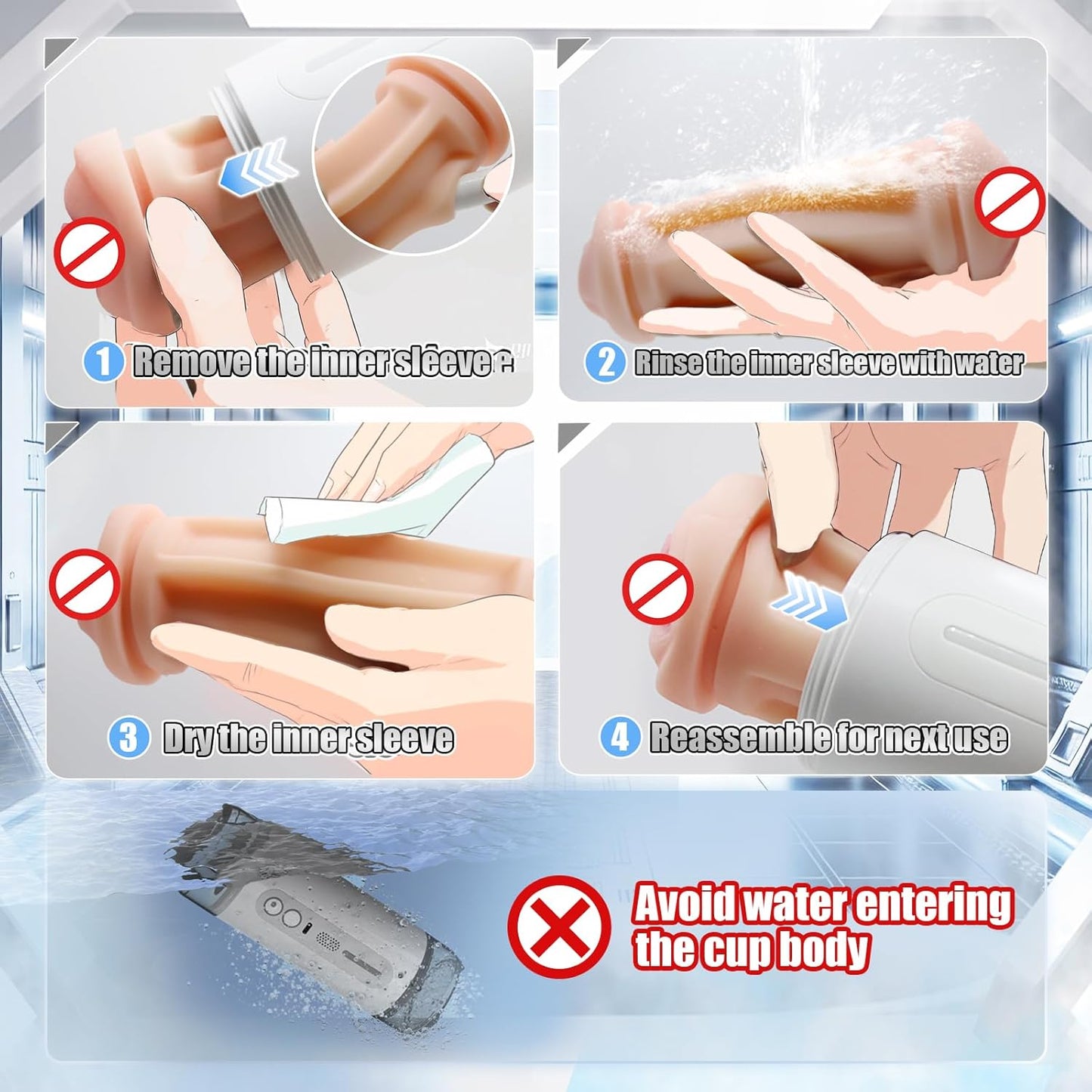 10 IN 1 Automatischer Masturbator Taschenmuschi Blowjob mit 10 Vibrationsmodi