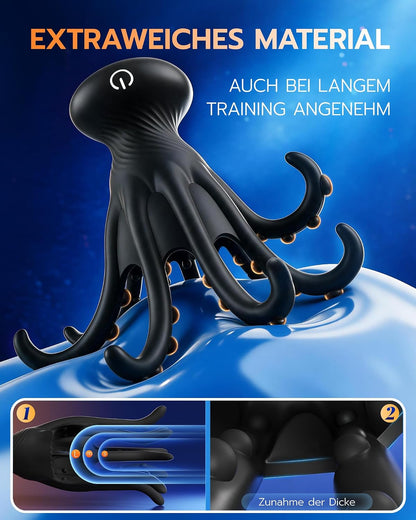 Tentakeln Penis Trainer Vibrator Eichel Stimulator mit Vibration & Leckfunktion