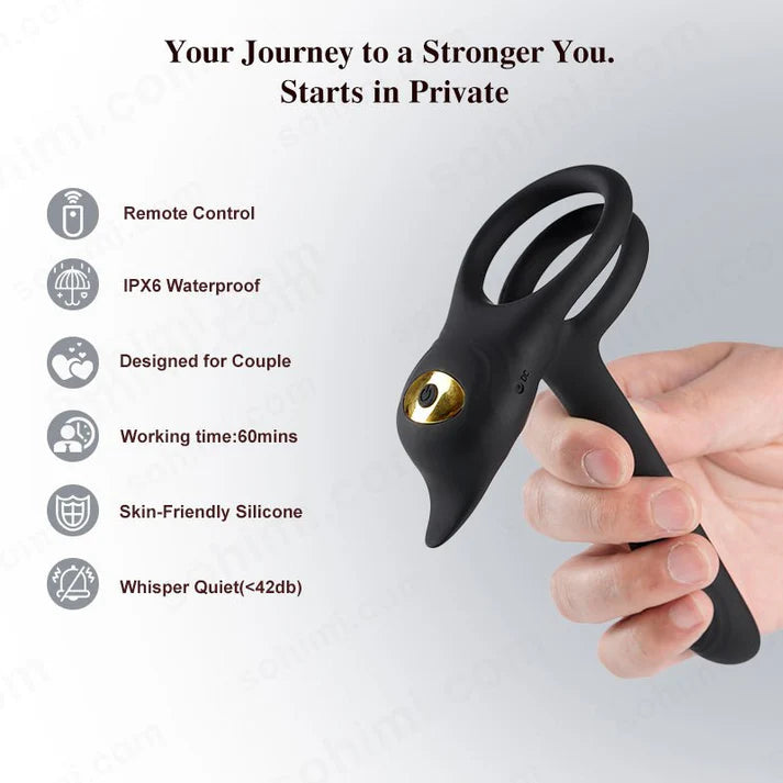 3 IN 1 Cock Ring Penis Vibrator Stimulator mit 10 Vibrationsmodi