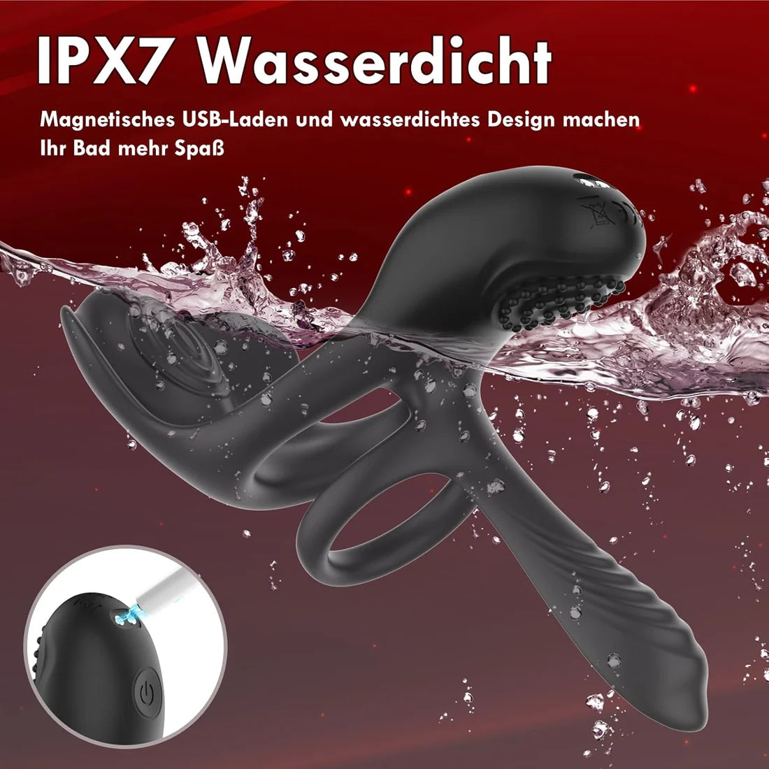 3 IN 1 Paare Vibrator Penisringe Erektion Stimulator mit 10 Vibrationsmodi