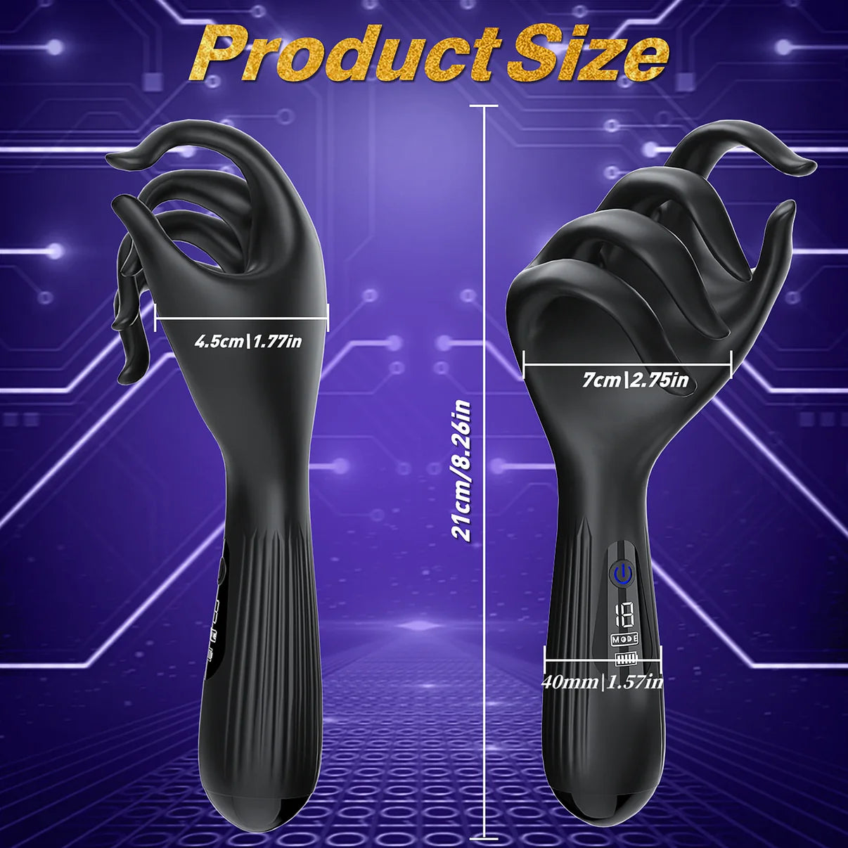 LED-Anzeige Penis Trainer Massagegerät Masturbator mit 10 Vibrationsmo