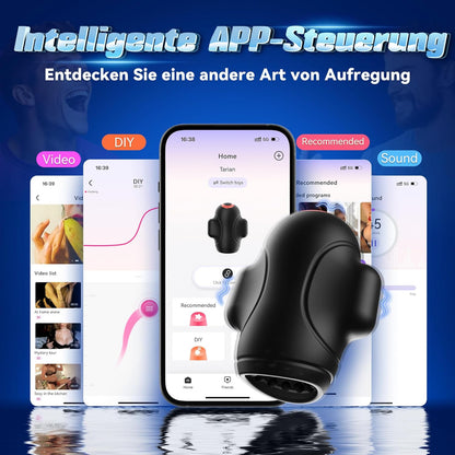 4 IN 1 Penis Trainer Eichel Stimulator Blowjob Masturbator mit 10 Bieten & 10 Vibrations
