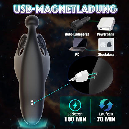 Elektrische Penistrainer Eichel Stimulator Masturbatoren mit 10 Slap-Vibrationsmodus