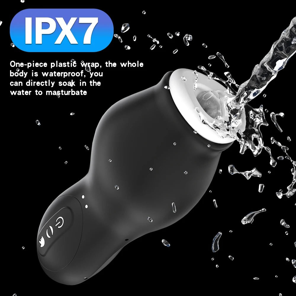 Elektrischer Masturbatoren Penistrainer Stroker Blowjob mit 7 Vibrations und 7 Saugmodi