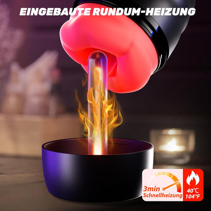 2 IN 1 Elektrischer Masturbieren Penistrainer Vibrator Stroker mit 9 Vibrationsmodi