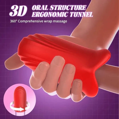 App-gesteuerter Oral Masturbator Penistrainer Blowjob mit 9 Vibrationsstufen