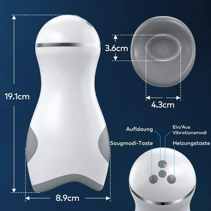 Automatisches Saugen Vakuum Masturbator Penistrainer Vibrator Heizung Blowjob