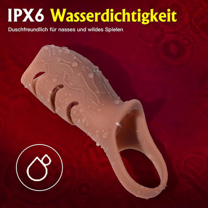 Penisring Vibrator Penishülle Sex Toyset mit 10x Vibrations & App