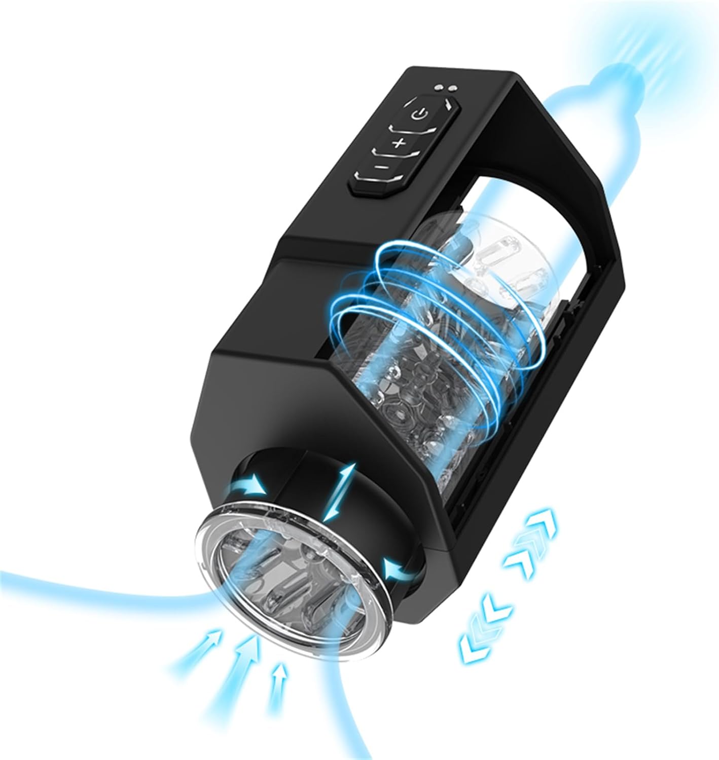 Elektrischer Masturbator Penistrainer Stroker mit 7 Vibrationsmodi und 5 Rotationsgeschwindigkeiten