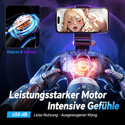 Elektrischer Masturbator Sex Machine mit 5 Schubmodi & 1-10 cm Stoßweg